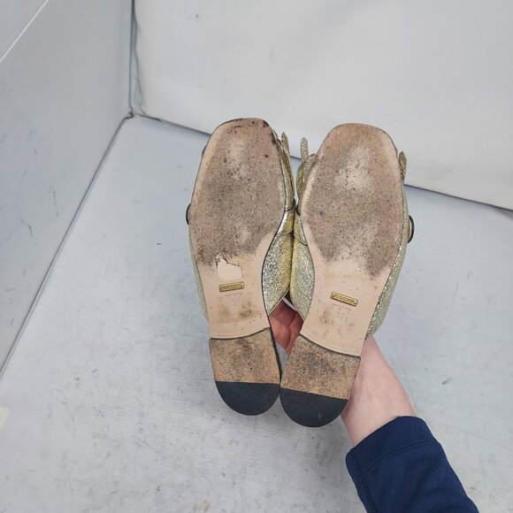 Gucci Gold Marmont GG Fringe Mule - Picture 2 of 10